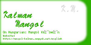 kalman mangol business card